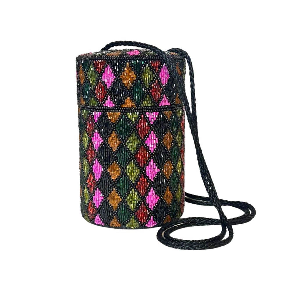 Vintage BOB MACKIE Multi Color Beaded Evening Bag